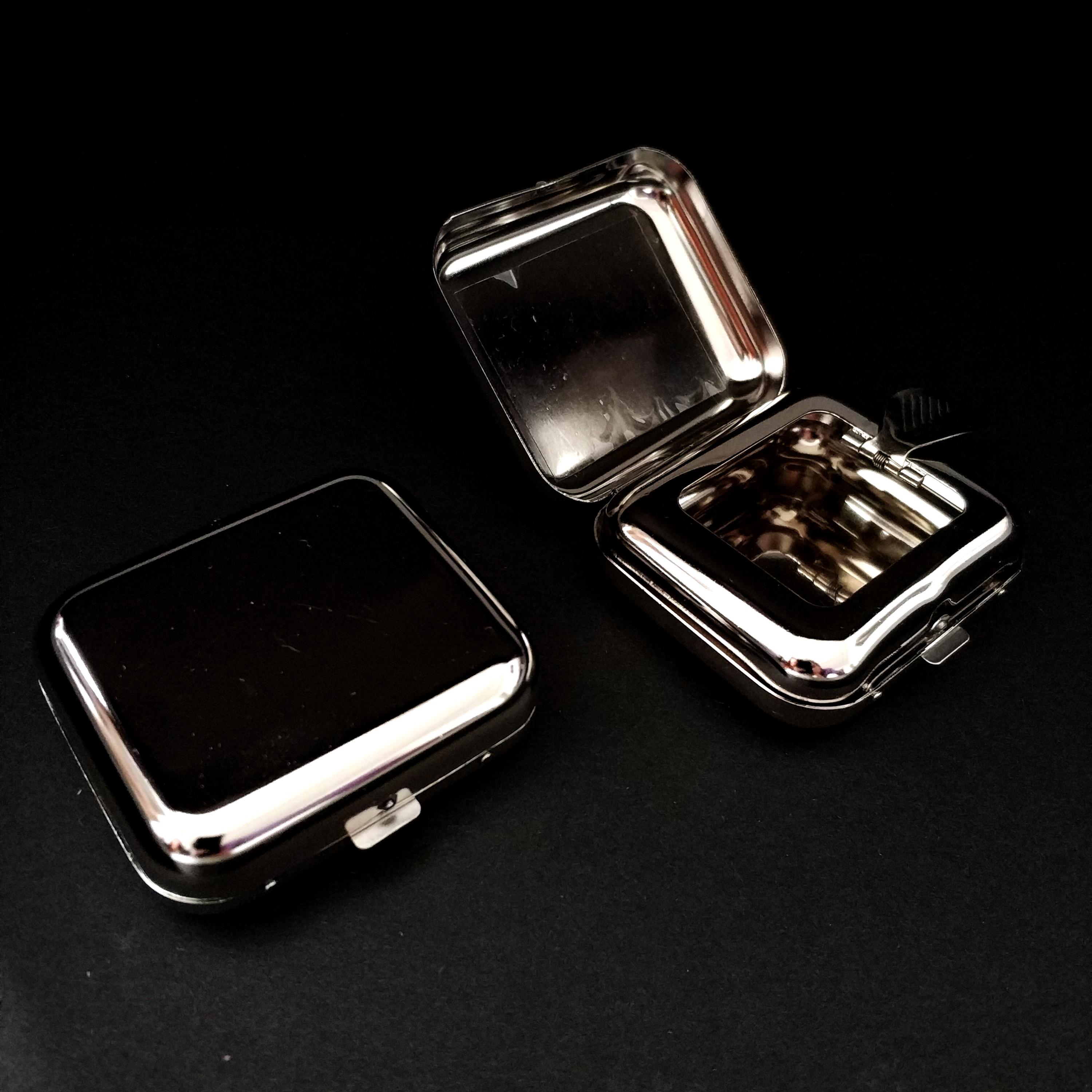 Pocket Ashtray Stainless Steel Container Pocket Ashtray Stainless Steel Container