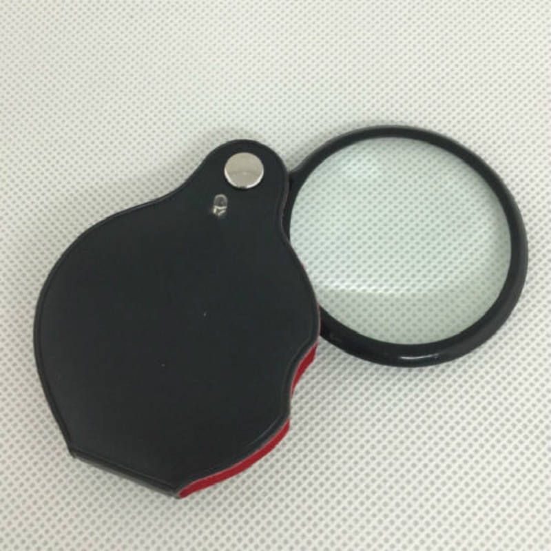 Pocket Magnifying Glass with Leather Pouch