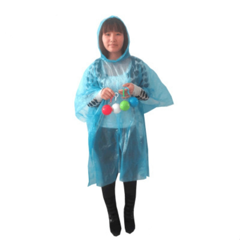 Pocket Raincoat with Ball Keychain Container Pocket Raincoat with Ball Keychain Container