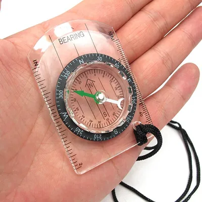 Pocket Sized Transparent Backpacking Compass