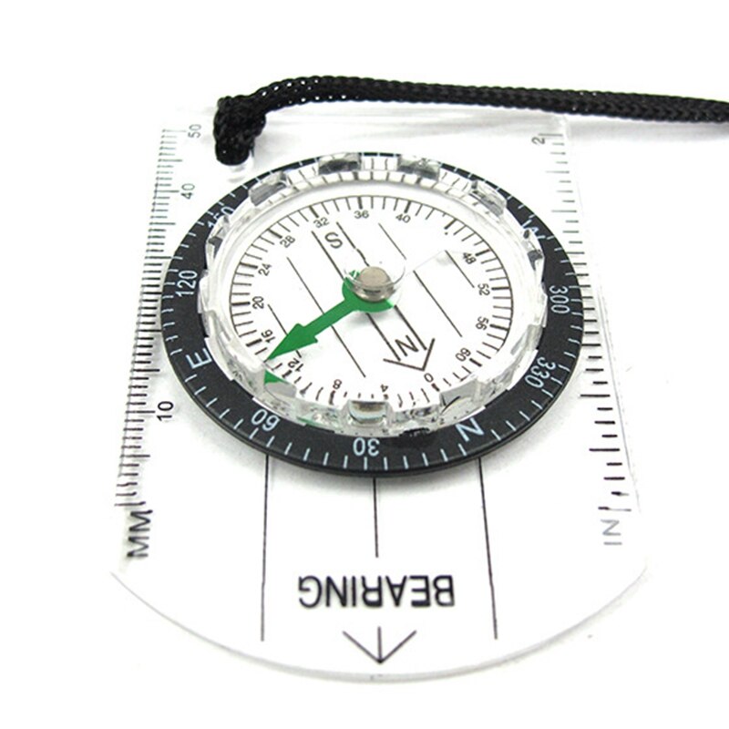 Pocket Sized Transparent Backpacking Compass