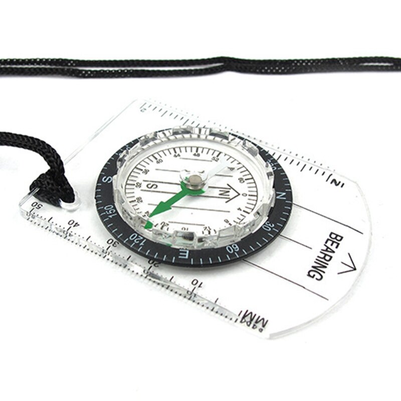 Pocket Sized Transparent Backpacking Compass