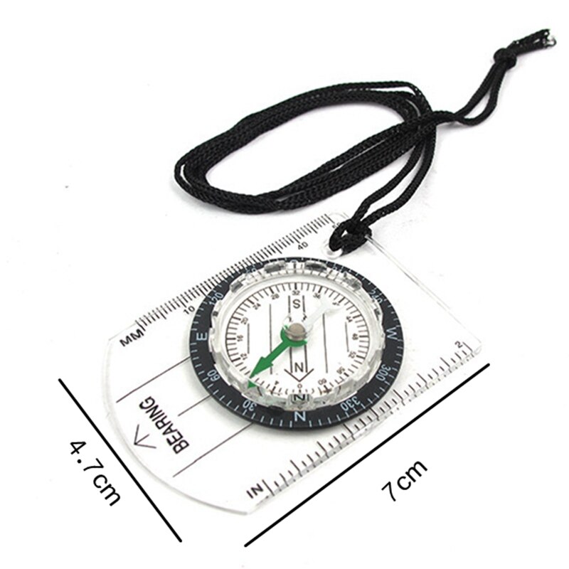 Pocket Sized Transparent Backpacking Compass