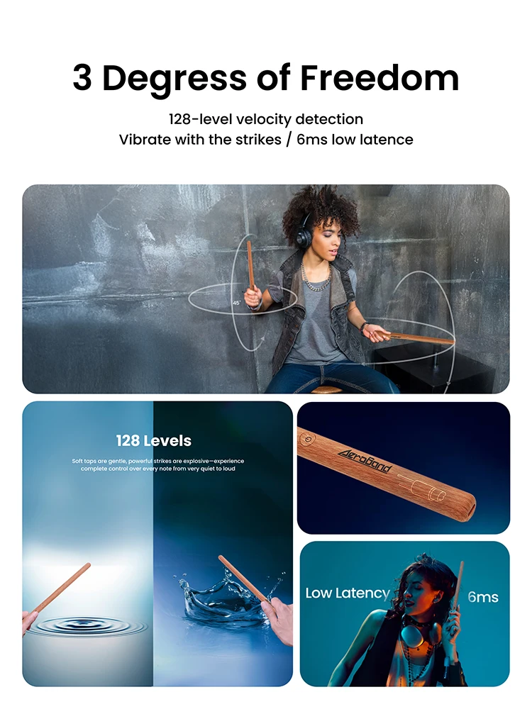 PocketDrum 2 MAX Somatosensory Digital Electronic Air Drum Stick Set Drumsticks and Foot Pedals and Bluetooth Adapter PocketDrum 2 MAX Somatosensory Digital Electronic Air Drum Stick Set Drumsticks and Foot Pedals and Bluetooth Adapter
