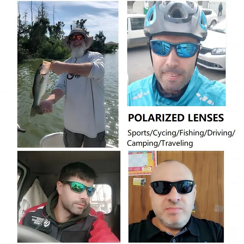 Polarized Fishing Sunglasses With Glasses Chain Unisex Driving Hiking Sun Glasses Fishing Anti-glare UV400 Eyewear Polarized Fishing Sunglasses With Glasses Chain Unisex Driving Hiking Sun Glasses Fishing Anti-glare UV400 Eyewear