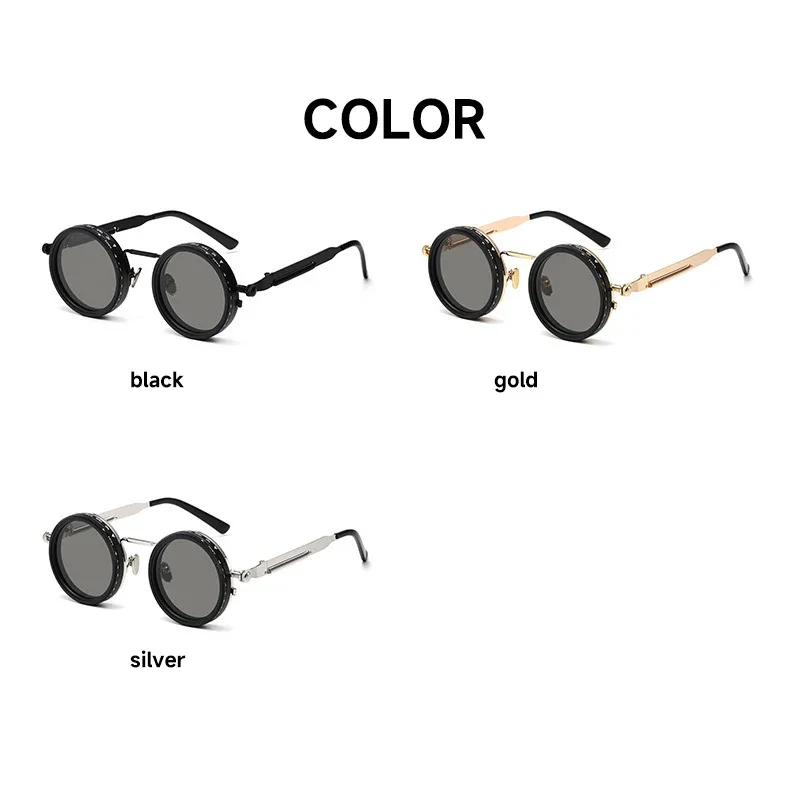 Polarized Round Sunglasses Men ND9 Adjustable Dimming Sun Glasses Women Retro Punk Fishing Eyeglasses Outdoor Shades