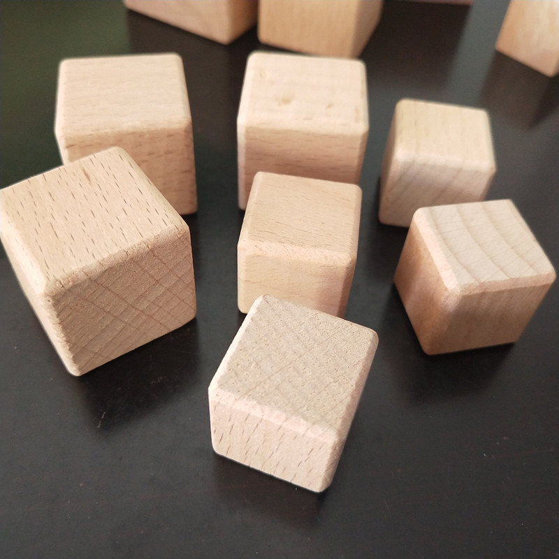 Polished Blank Wood Craft Cubes Polished Blank Wood Craft Cubes
