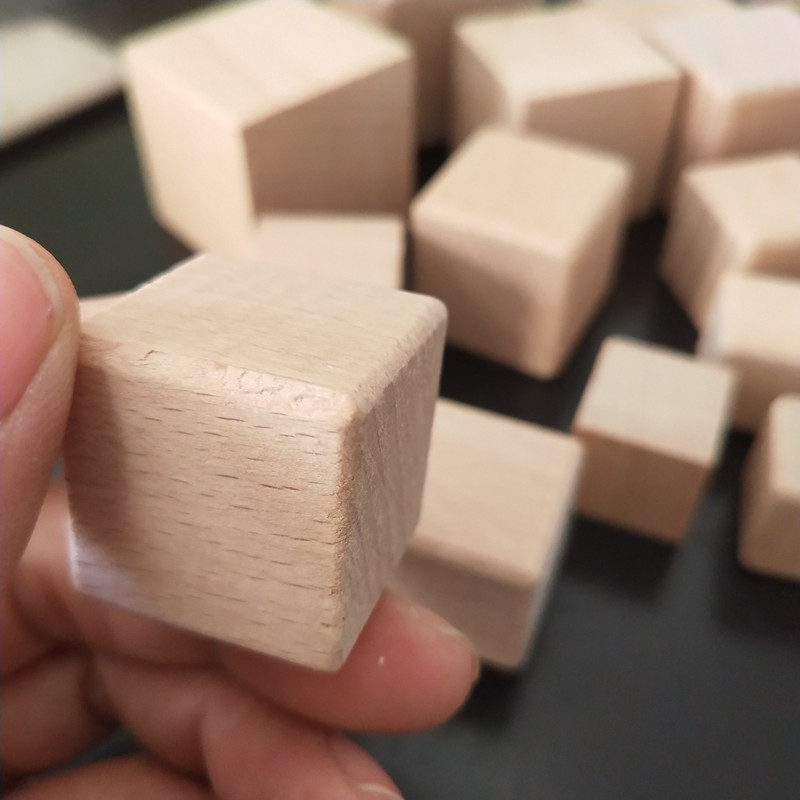 Polished Blank Wood Craft Cubes Polished Blank Wood Craft Cubes