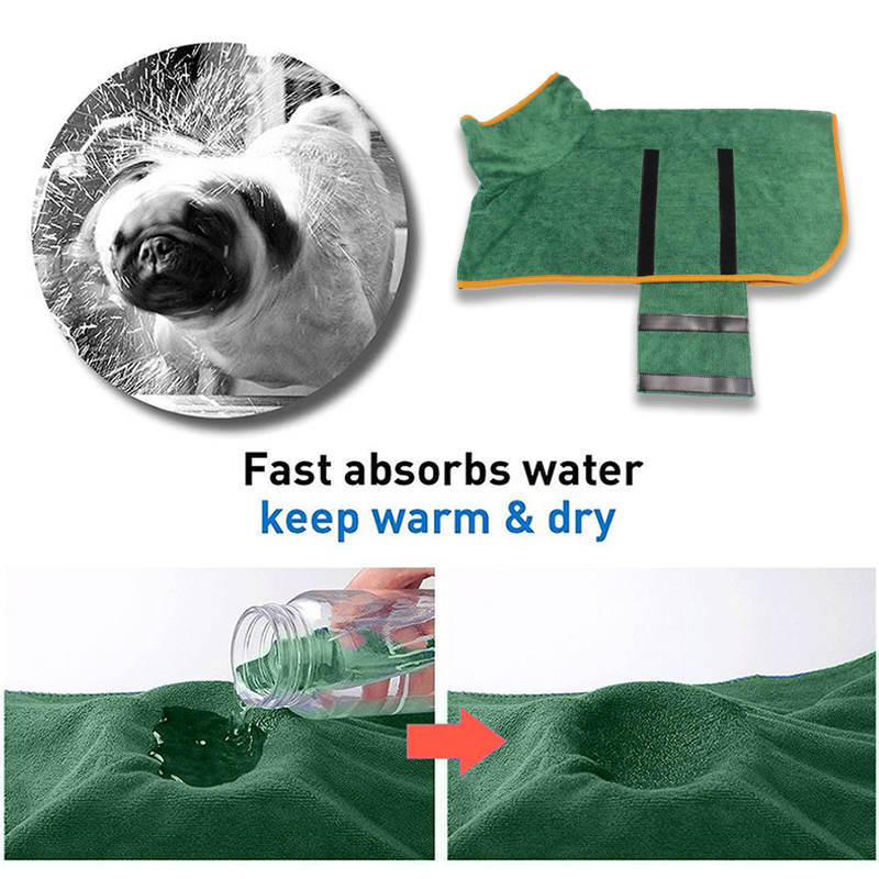 Polyester Fabric Dog Drying Robe