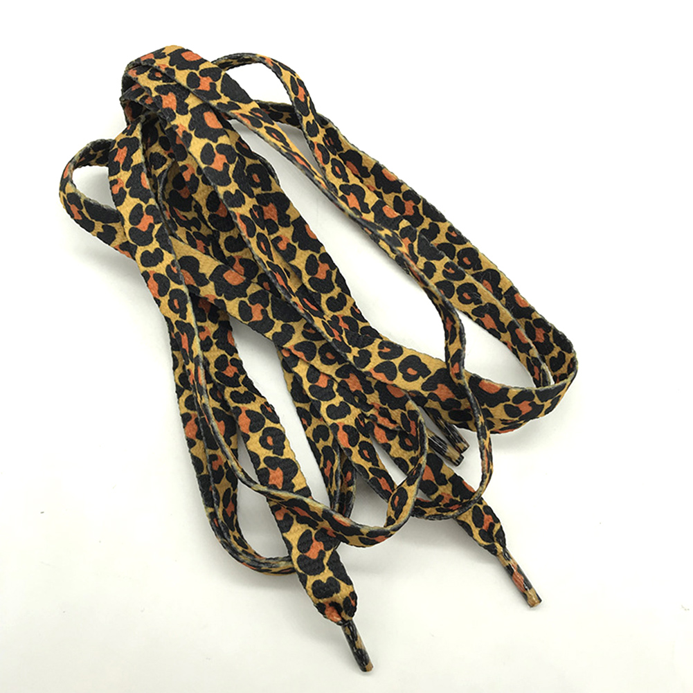 Polyester Leopard Print Shoe Laces (2 pcs)