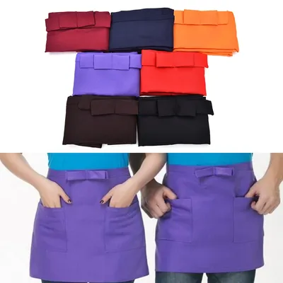Polyester Short Apron with Pockets Polyester Short Apron with Pockets