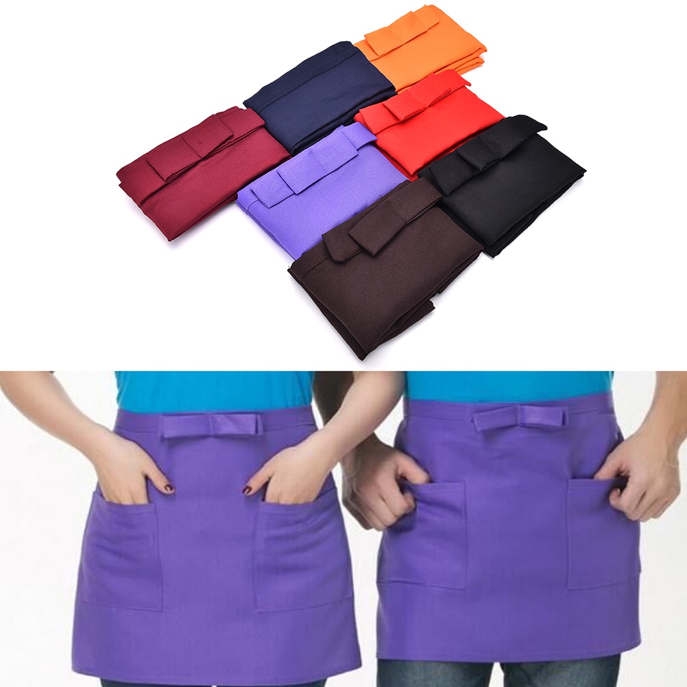 Polyester Short Apron with Pockets Polyester Short Apron with Pockets