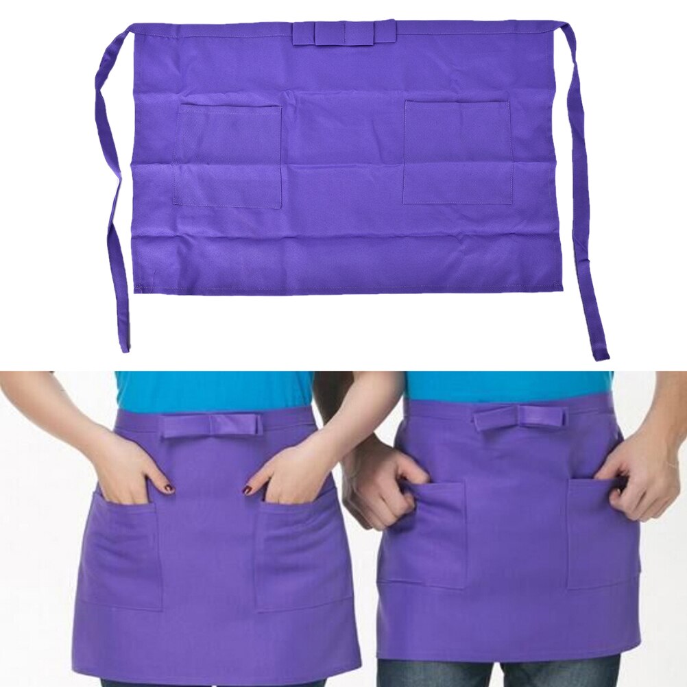 Polyester Short Apron with Pockets Polyester Short Apron with Pockets