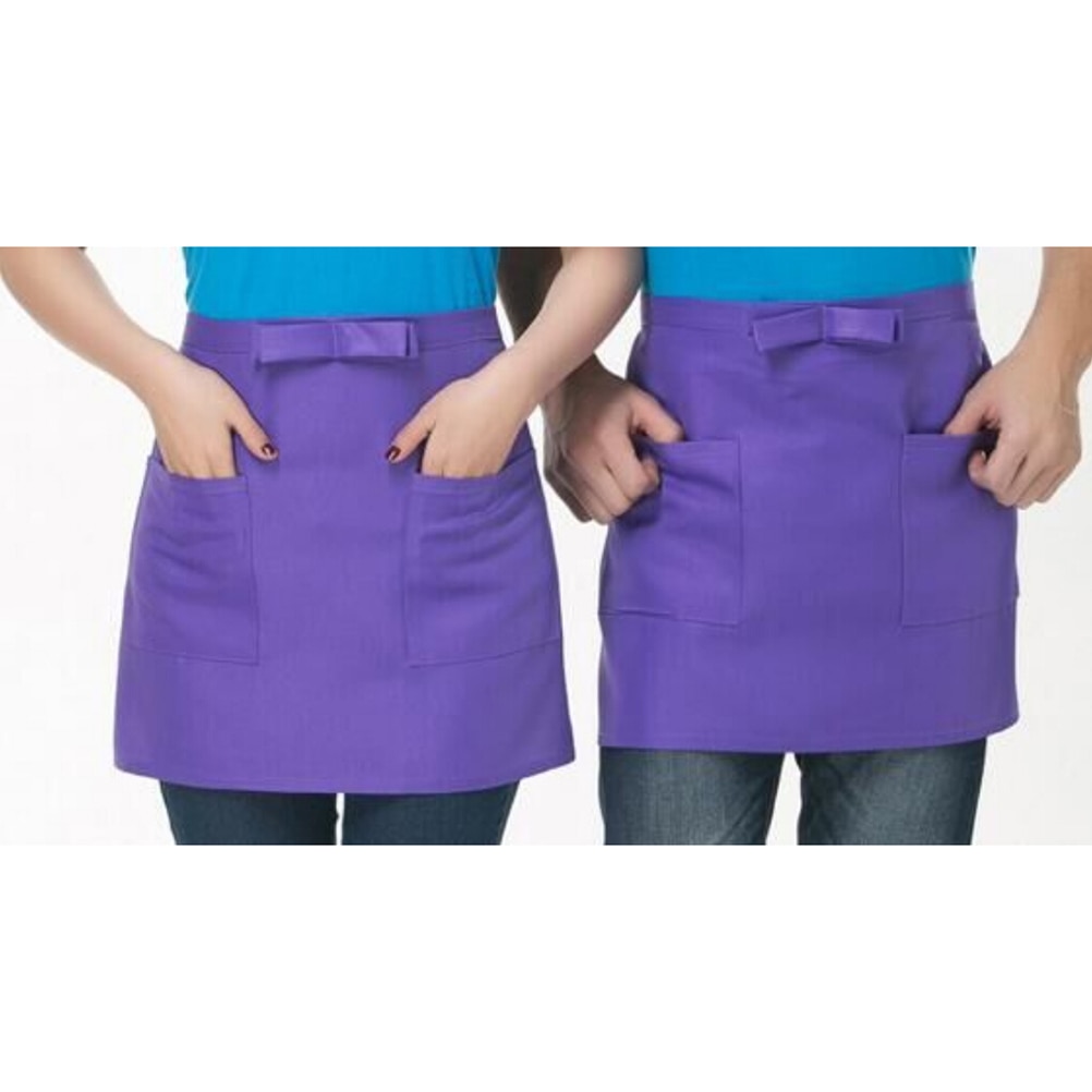 Polyester Short Apron with Pockets Polyester Short Apron with Pockets