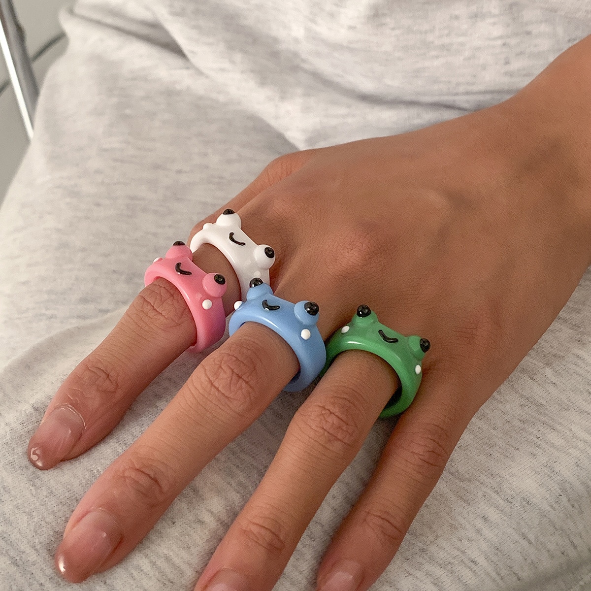 Polymer Clay Frog Ring Fashion Jewelry Polymer Clay Frog Ring Fashion Jewelry