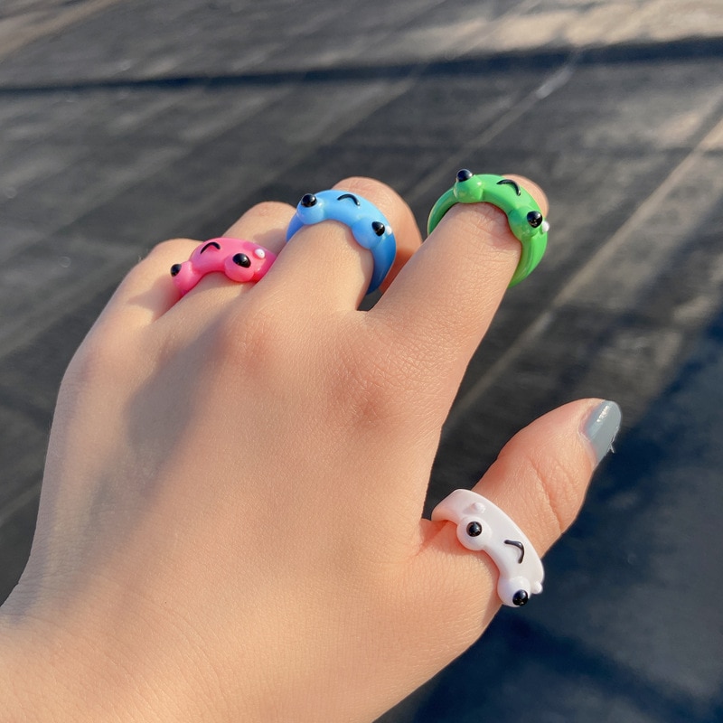 Polymer Clay Frog Ring Fashion Jewelry Polymer Clay Frog Ring Fashion Jewelry