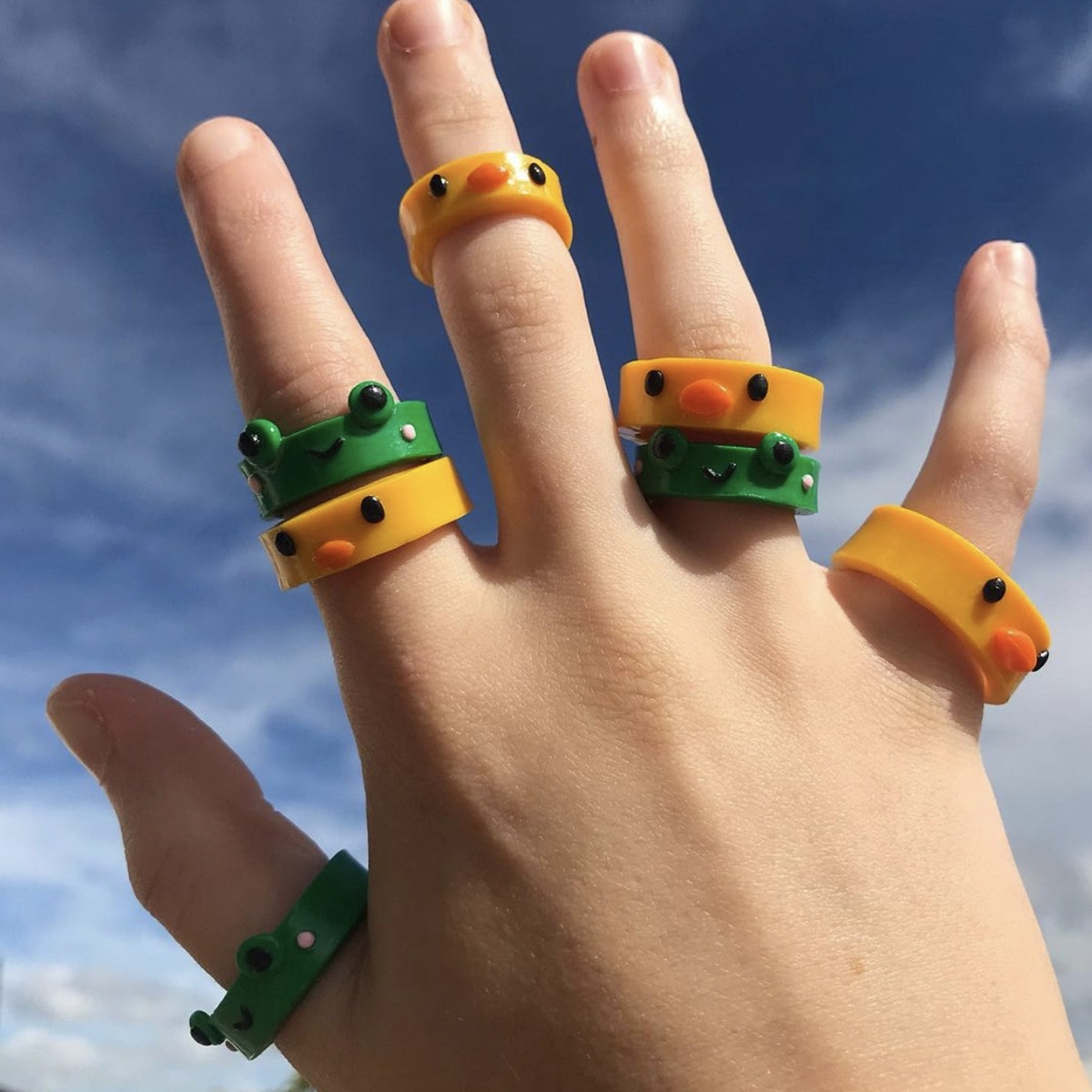 Polymer Clay Frog Ring Fashion Jewelry Polymer Clay Frog Ring Fashion Jewelry
