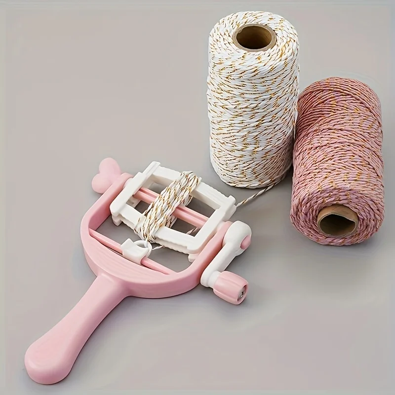 Pom Maker, Handheld Fringe Tool, DIY Yarn Ball Winder, Mini Tassel Craft Kit with Hand Crank Pom Maker, Handheld Fringe Tool, DIY Yarn Ball Winder, Mini Tassel Craft Kit with Hand Crank