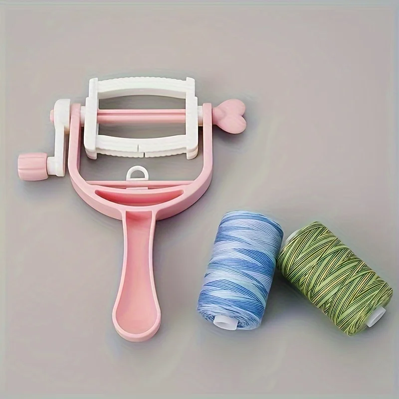 Pom Maker, Handheld Fringe Tool, DIY Yarn Ball Winder, Mini Tassel Craft Kit with Hand Crank Pom Maker, Handheld Fringe Tool, DIY Yarn Ball Winder, Mini Tassel Craft Kit with Hand Crank