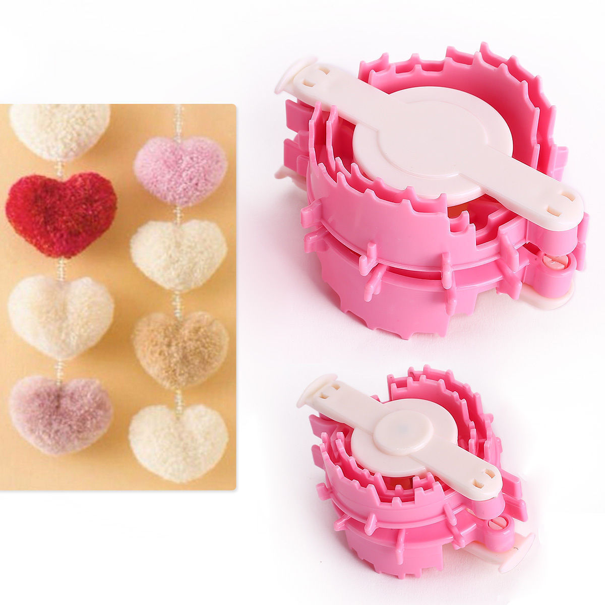 Pom Pom Maker DIY Craft Tool (2 pcs)