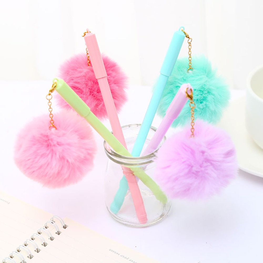 Pom Pom Pen Cute School Supply