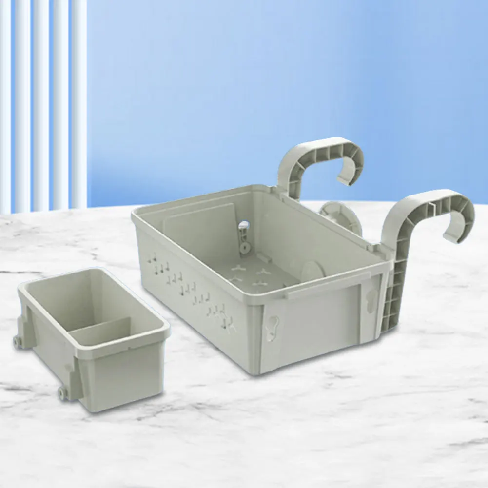 Poolside Storage Baskets with Cup Holders Fit 3-Inch Or Smaller Top Rails Above Ground Pool Basket for Most Above