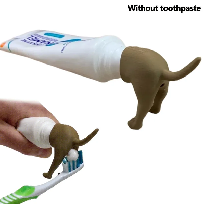 Pooping Dog Butt Toothpaste Topper Pooping Toothpaste Cap Vomit Topper Dispenser Cap Animal Funny Gadgets Gift For