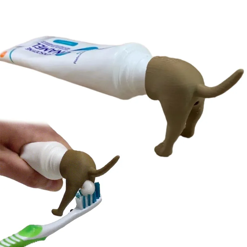 Pooping Dog Butt Toothpaste Topper Pooping Toothpaste Cap Vomit Topper Dispenser Cap Animal Funny Gadgets Gift For