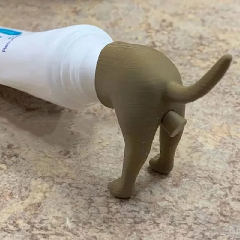 Pooping Dog Butt Toothpaste Topper Pooping Toothpaste Cap Vomit Topper Dispenser Cap Animal Funny Gadgets Gift For