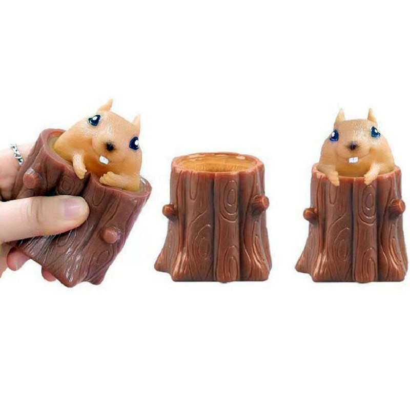 Pop Out Squeeze Squirrel Fidget Toy