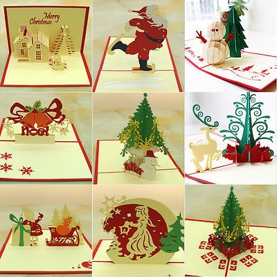 Pop up Christmas Cards 3D Postcard Pop up Christmas Cards 3D Postcard