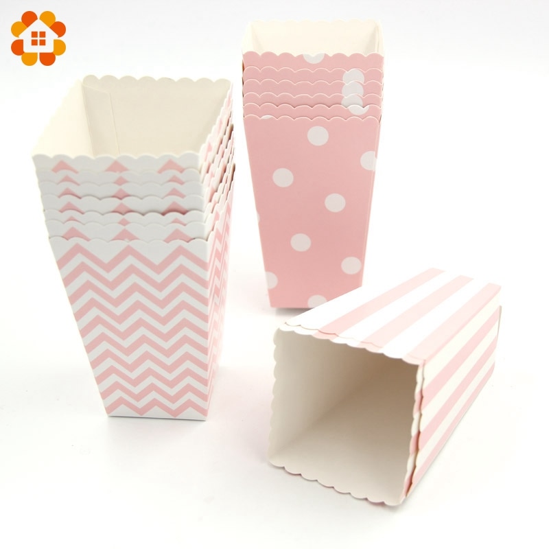 Popcorn Bucket Pink Party Supply (12 pieces) Popcorn Bucket Pink Party Supply (12 pieces)