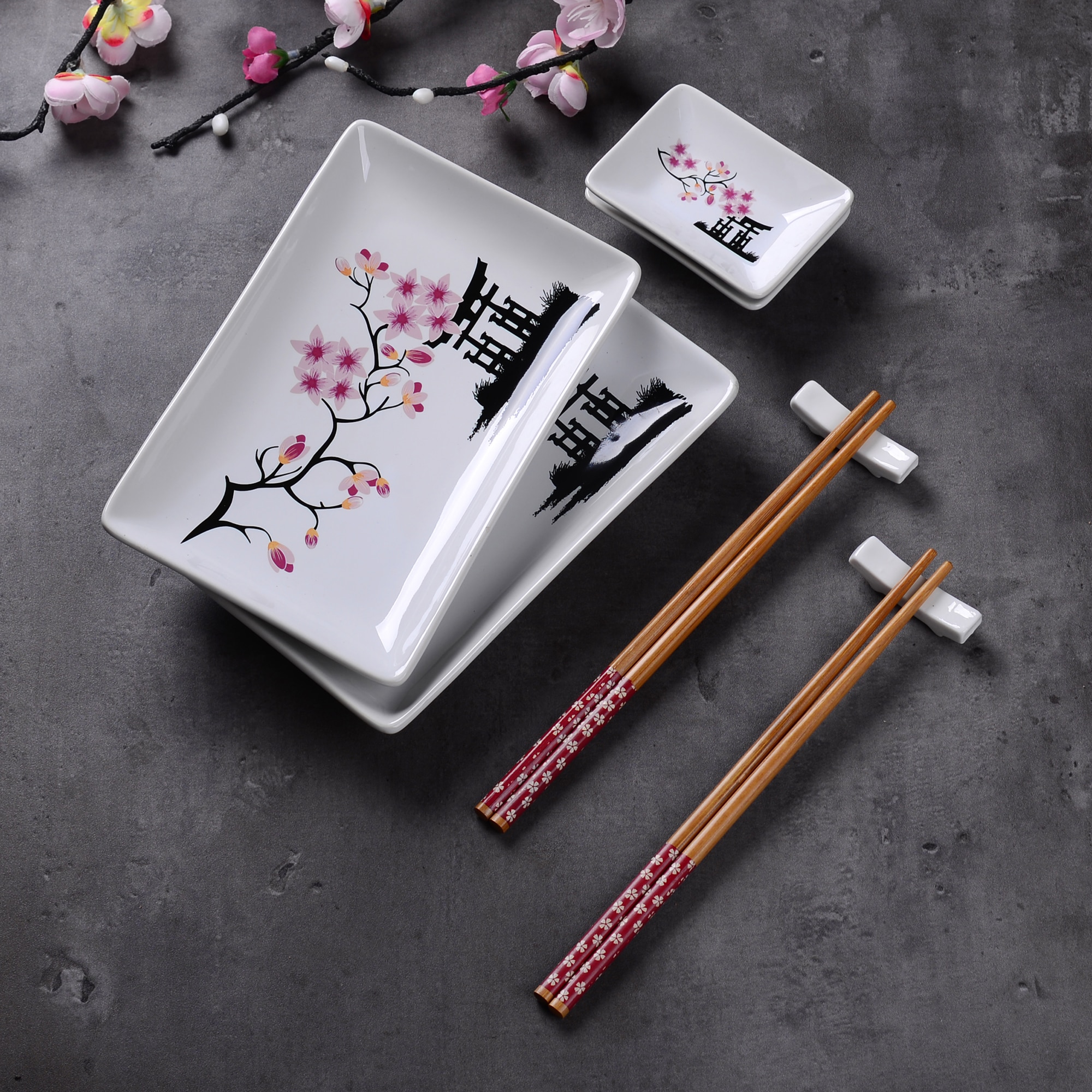 Porcelain Sushi Dish Set (8pcs) Porcelain Sushi Dish Set (8pcs)