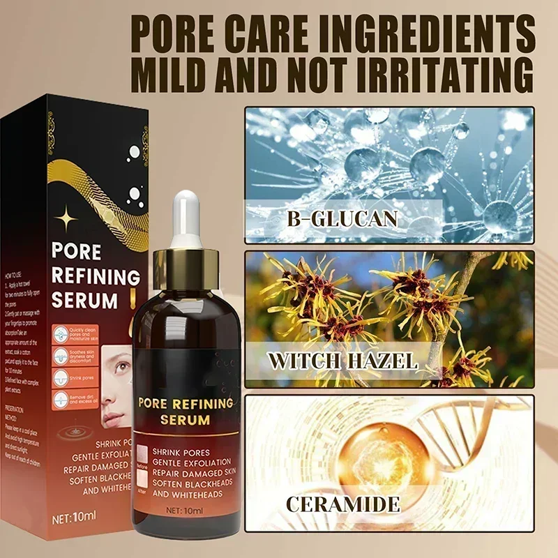 Pore Shrink Face Serum Remove Blackheads Acne Acidity Oil Control Repair Essence Moisturizing Nourish Pores Firming