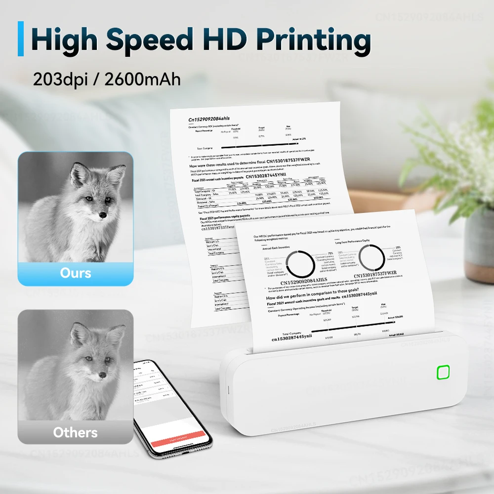 Portable A4 Thermal Printer Inkless Bluetooth Photo PDF Document Printer Memo Note Tattoo Print Wireless Tattoo Stencil Portable A4 Thermal Printer Inkless Bluetooth Photo PDF Document Printer Memo Note Tattoo Print Wireless Tattoo Stencil
