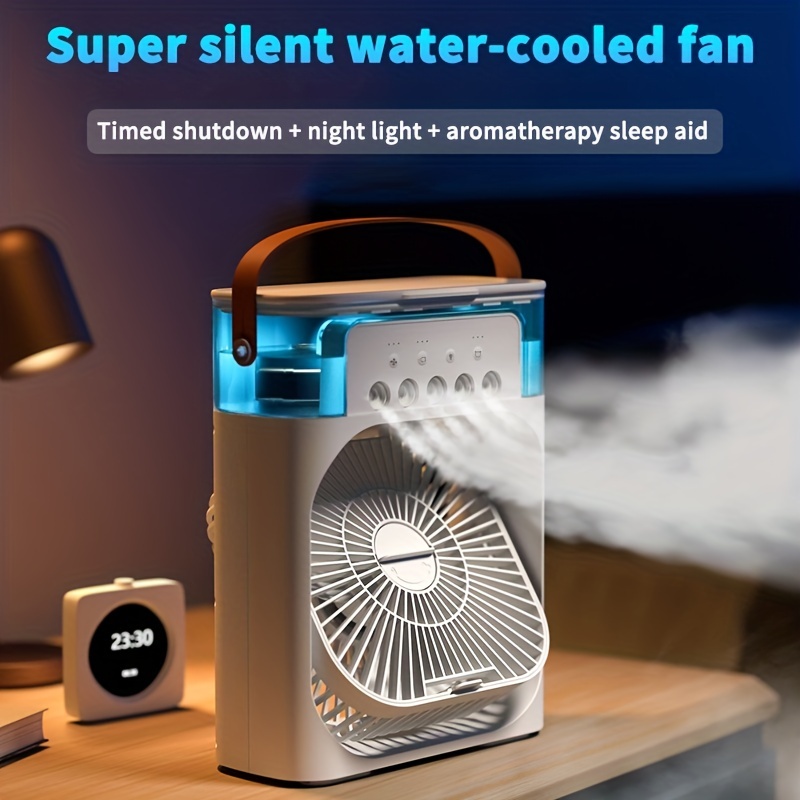 Portable Air Conditioner Household Small Air Cooler Hydrocooling Fan Portable Air Adjustment For Office 3 Speed Fan Portable Air Conditioner Household Small Air Cooler Hydrocooling Fan Portable Air Adjustment For Office 3 Speed Fan