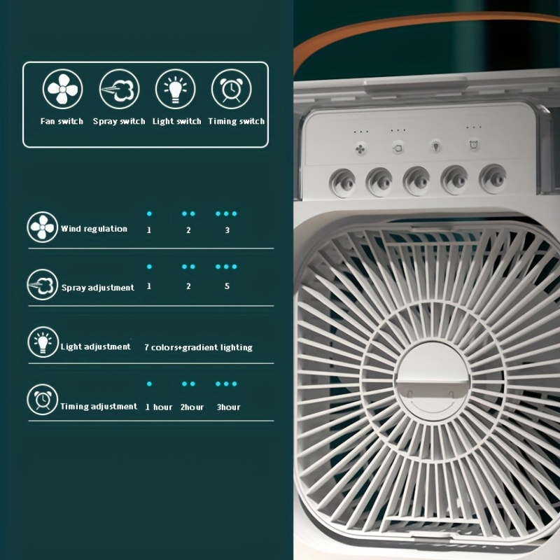 Portable Air Conditioner Household Small Air Cooler Hydrocooling Fan Portable Air Adjustment For Office 3 Speed Fan Portable Air Conditioner Household Small Air Cooler Hydrocooling Fan Portable Air Adjustment For Office 3 Speed Fan