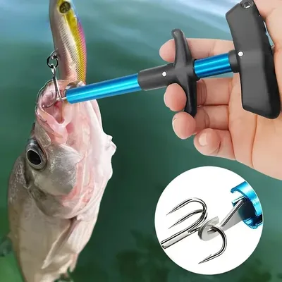 Portable Aluminum T-Hook Taker Hook Taker Hook Remover Fish Hook Separator Fishing Tackle Fishing Equipment