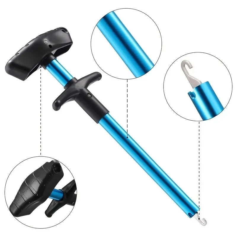 Portable Aluminum T-Hook Taker Hook Taker Hook Remover Fish Hook Separator Fishing Tackle Fishing Equipment