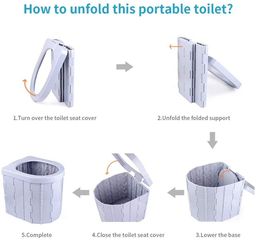 Portable and Foldable Camping Toilet Portable and Foldable Camping Toilet