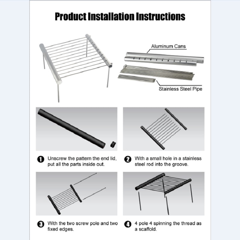 Portable BBQ Grill Stainless Steel