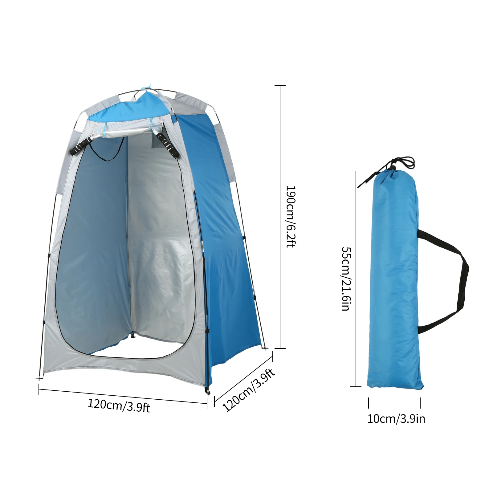 Portable Beach Shower Toilet Changing Tent Sun Rain Shelter Privacy Shelter Tent with Window for Outdoor Camping