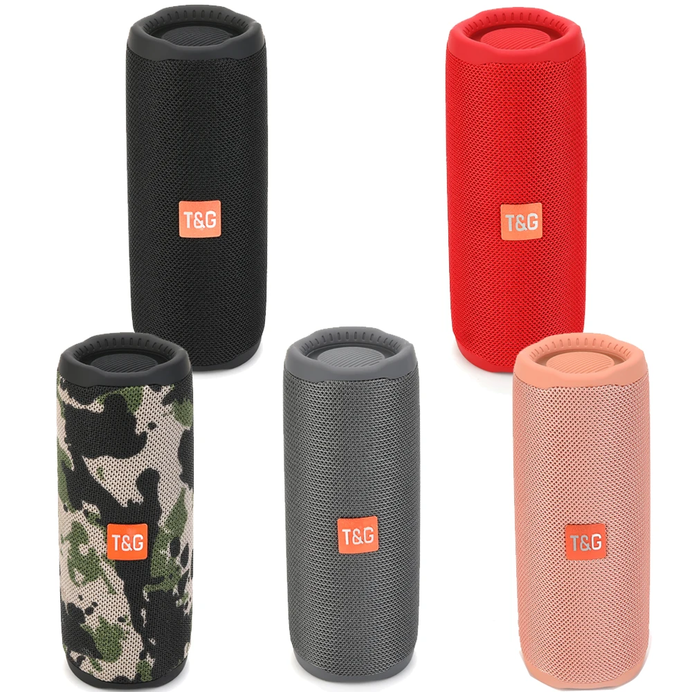 Portable Bluetooth Speaker Dual Bass LED Wireless Subwoofer Waterproof Outdoor Column Boombox FM AUX BT TF Music Player