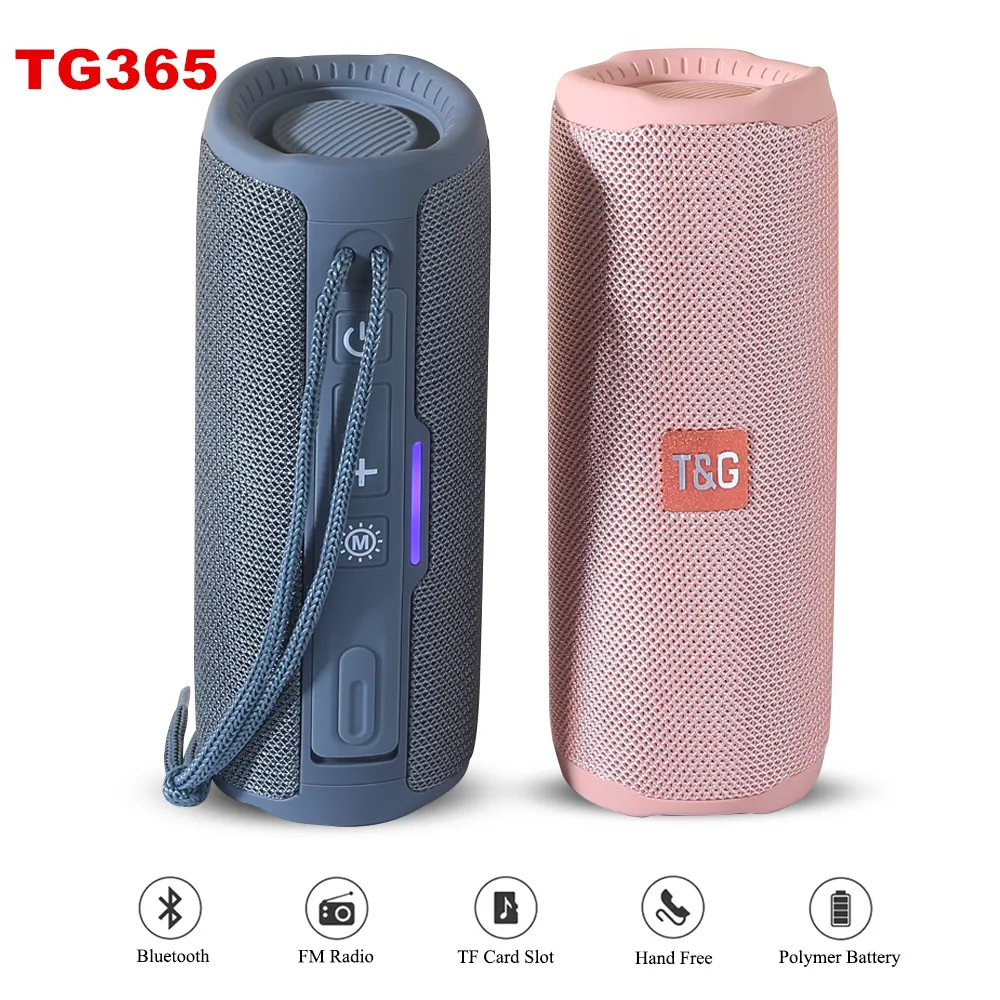 Portable Bluetooth Speaker Dual Bass LED Wireless Subwoofer Waterproof Outdoor Column Boombox FM AUX BT TF Music Player