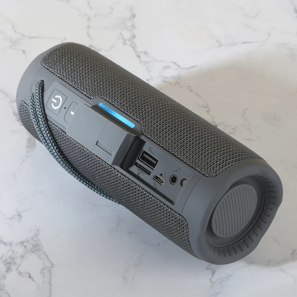 Portable Bluetooth Speaker Dual Bass LED Wireless Subwoofer Waterproof Outdoor Column Boombox FM AUX BT TF Music Player