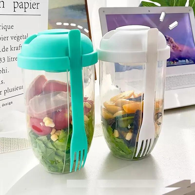 Portable Bottle Salad Container Bottle-Shaped Bento Salad Bowl For Lunch Salad Box With Fork Salad Bowl Portable Bottle Salad Container Bottle-Shaped Bento Salad Bowl For Lunch Salad Box With Fork Salad Bowl