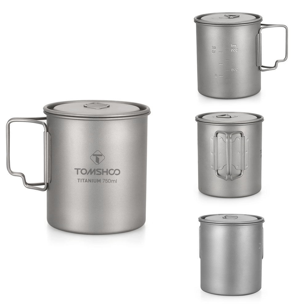 Portable Camping Titanium Cup with Lid Portable Camping Titanium Cup with Lid