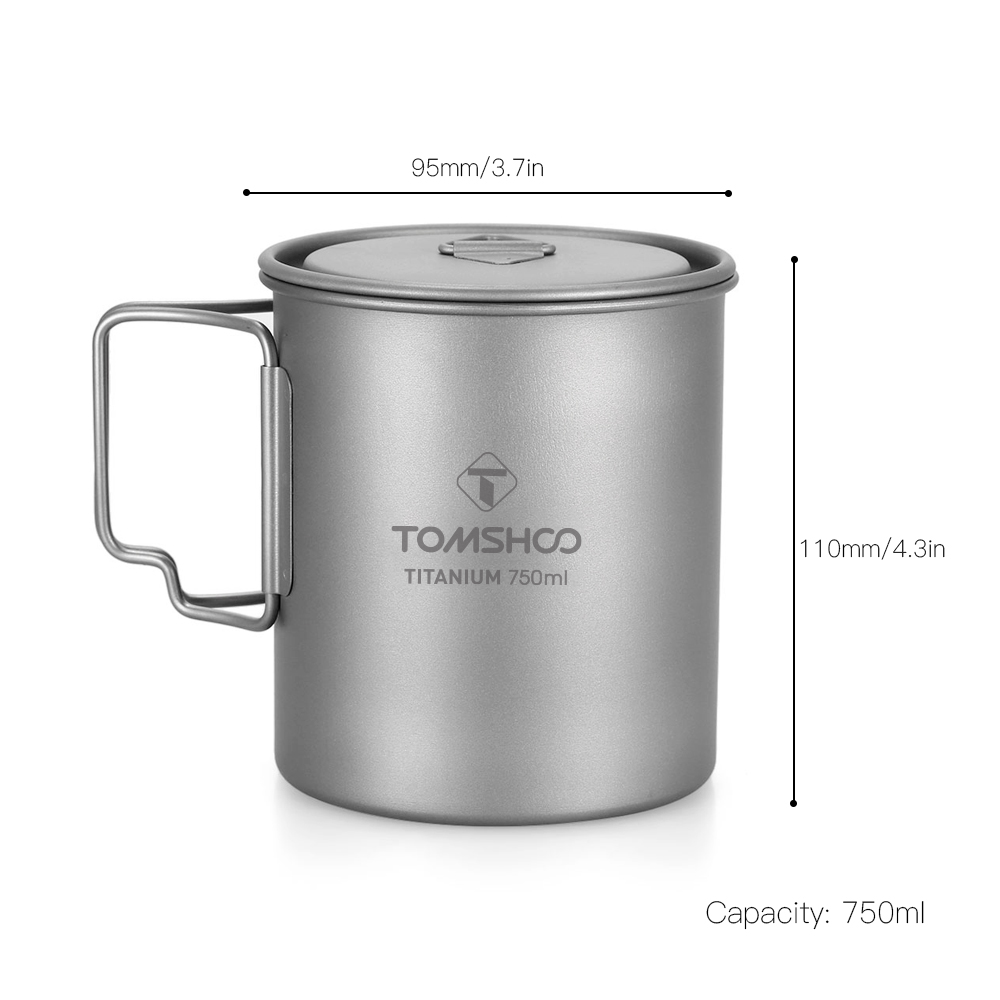 Portable Camping Titanium Cup with Lid Portable Camping Titanium Cup with Lid