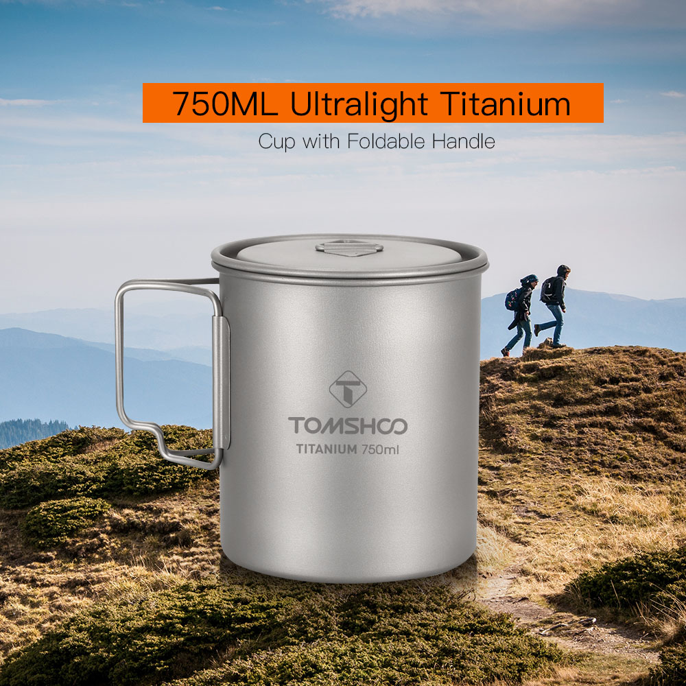 Portable Camping Titanium Cup with Lid Portable Camping Titanium Cup with Lid