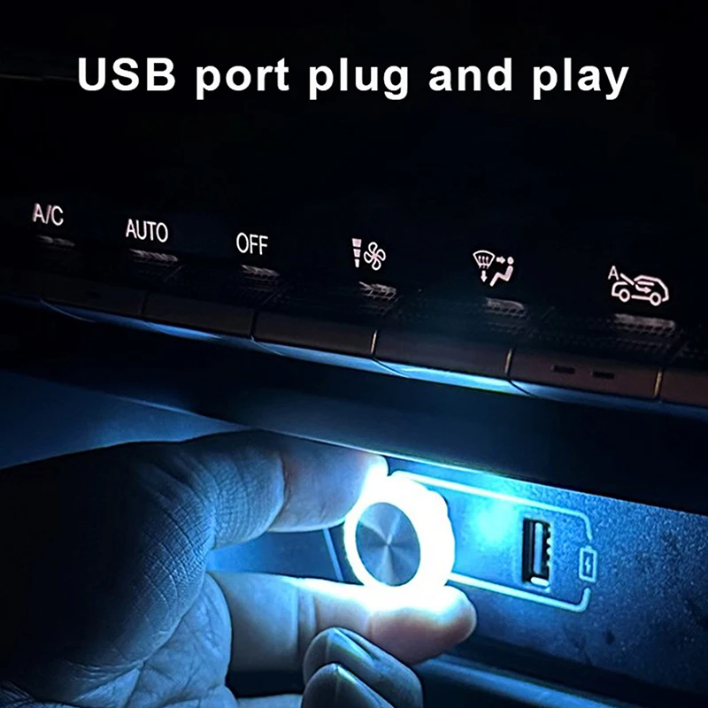 Portable Car USB Ambient Light Mini LED Decorative Atmosphere Lamps For Auto Interior Environment Light Computer Light